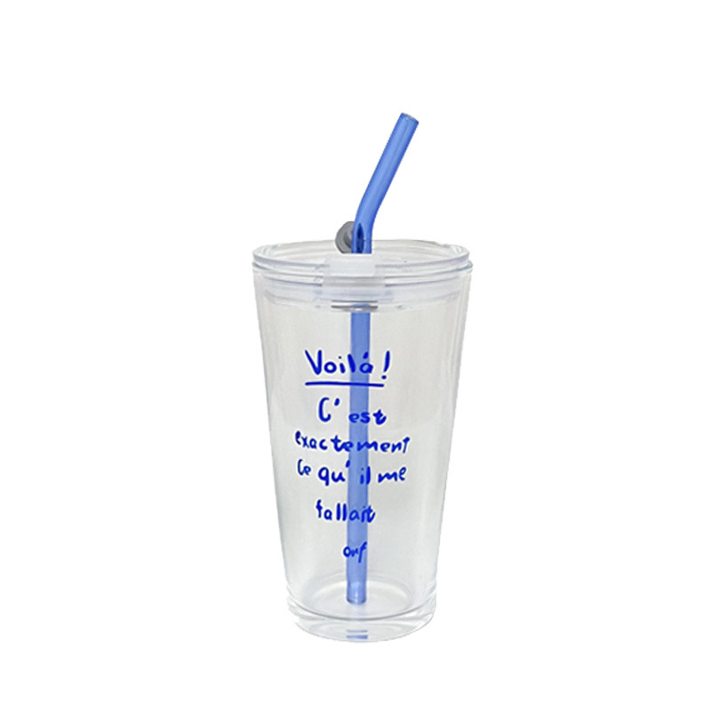 Juice cup, household glass coffee cup, high appearance level, large-capacity glass straw cup Application Scenario