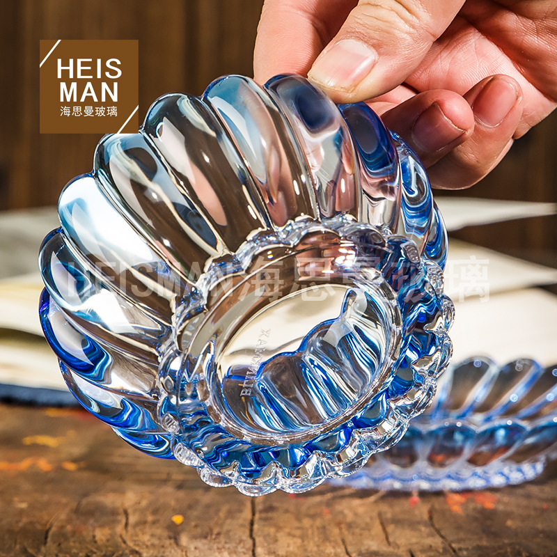 Creative lotus bowl and plate sets, lace bird's nest bowls, glass bowls and plates, household breakfast bowls, hand-painted bowls wholesale Application Scenario