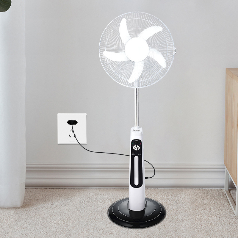 Long-lasting and durable 18-inch camping fan with battery light, floor fan with lighting, solar fan, 16-inch charging details Picture