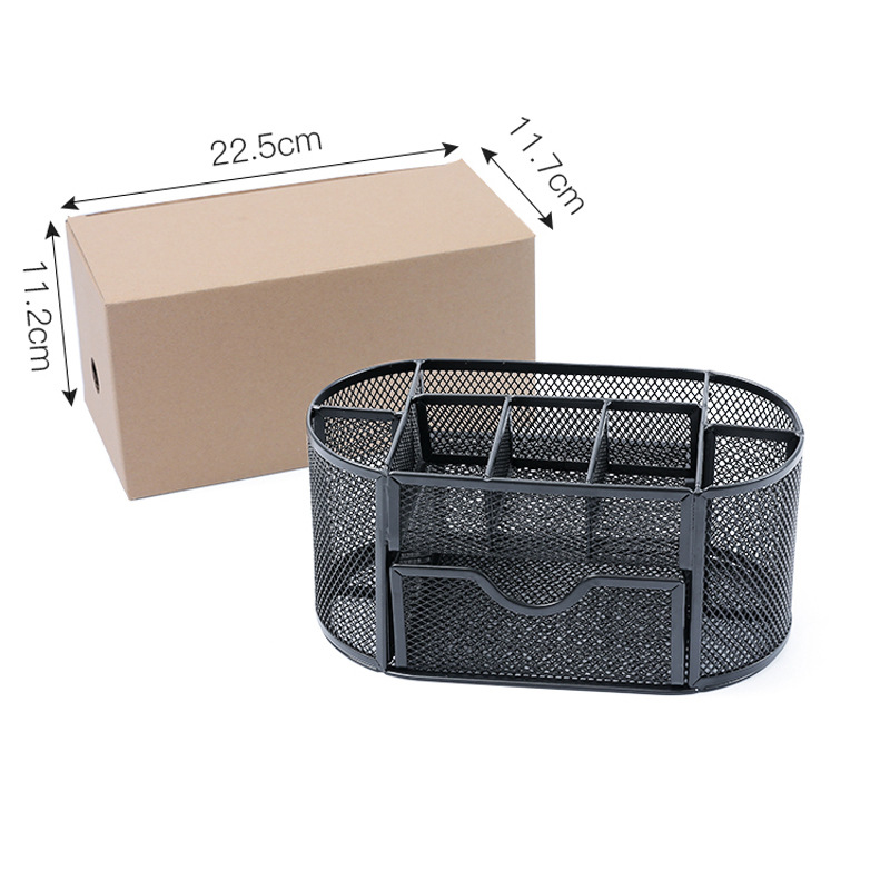 Titular de la pluma metal multifunción creativo titular de la pluma al por mayor doge pen bucket cajón estilo nueve compartimentos escritorio caja de almacenamiento Application Scenario