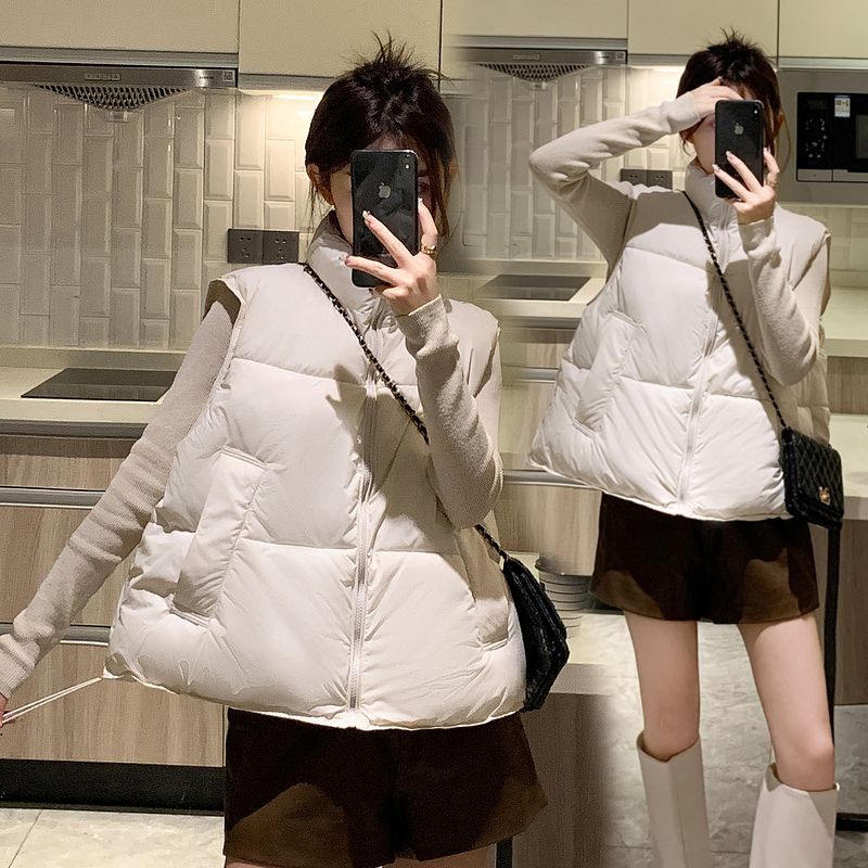 Pregnant Women Vest Coat Autumn And Winter Loose Warm Padded Coat Padded Coat Winter Thick Collar Short A Word Big Belly details Picture