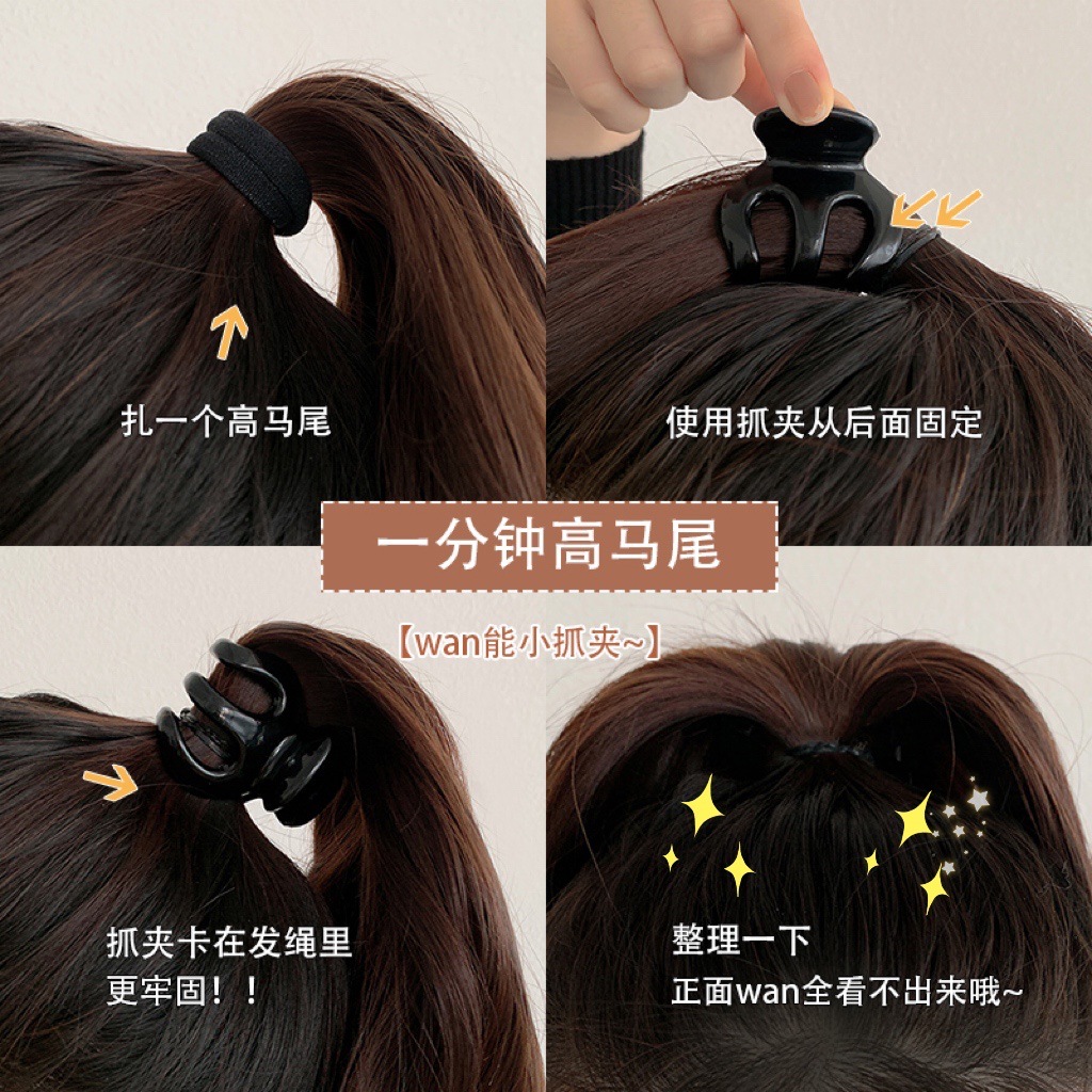 New small claw clips, black high ponytail claw clips, medium bun hair claw clips, pumpkin hair clips, and shark clips for the back of women's heads Specification image
