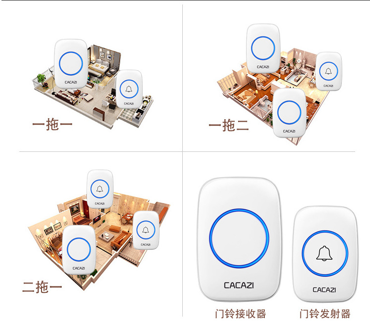 家用门铃/医疗智能老人白底实物图