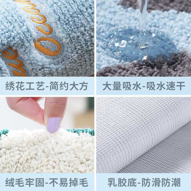 Cartoon Door Entry Mat Floor Mat Home Carpet Bathroom Toilet Door Absorbent Silk Ring Non-Slip Mat Wholesale Application Scenario