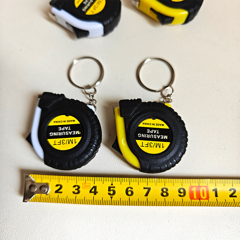 【 Zone 1-5 】 Mini leather case tape measure 50/ Pack 1000/ piece Mini leather case tape measure 1-meter thick leather case steel tape measure keychain pull ruler Portable automatic telescopic gift ruler 2 yuan Application Scenario