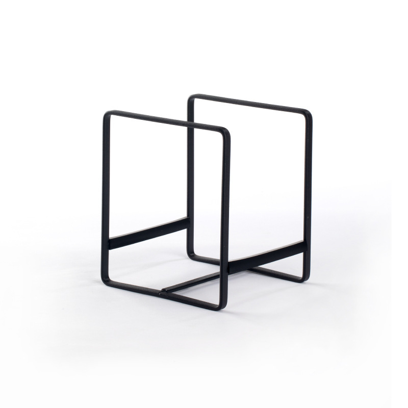 Simple ironwork multi-functional desktop storage rack, kitchen countertop, tableware rack, universal organization rack for bowls, plates and cutting boards Item Picture