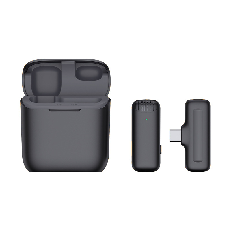 Seso Wireless Collar Clip Microphone With Charging Compartment 2.4G Radio Noise Reduction Network Red Tiktok Live Small Microphone details Picture