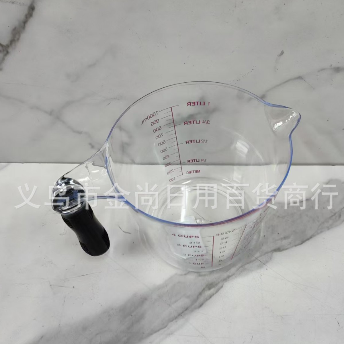 1000ML PS plastic measuring cup, plastic baking food-grade measuring cup, plastic graduated cup with anti-slip handle