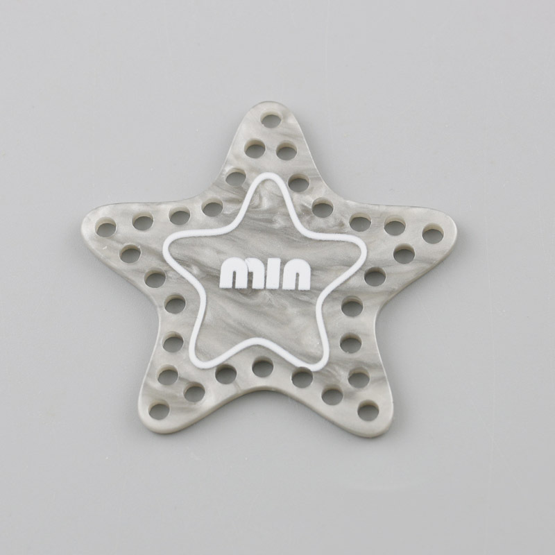 DIY饰品配件  亚克力多孔爱心挑心五角星形吊坠钥匙扣包包链挂件详情13