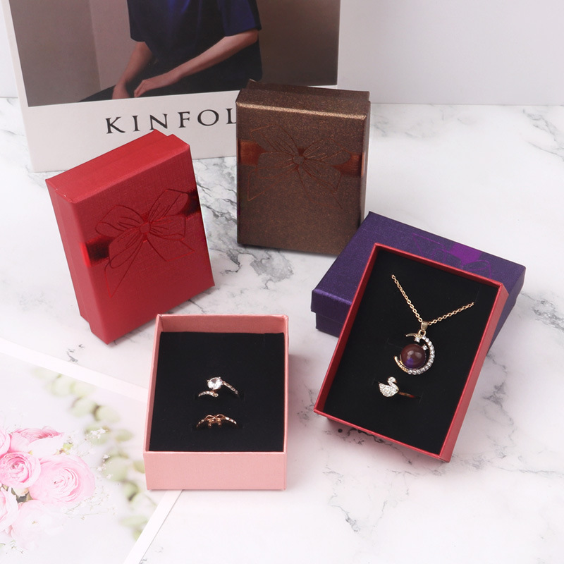 Paper Necklace Earrings Display Storage Box Night Market Gift Box Earrings Earrings Jewelry Storage