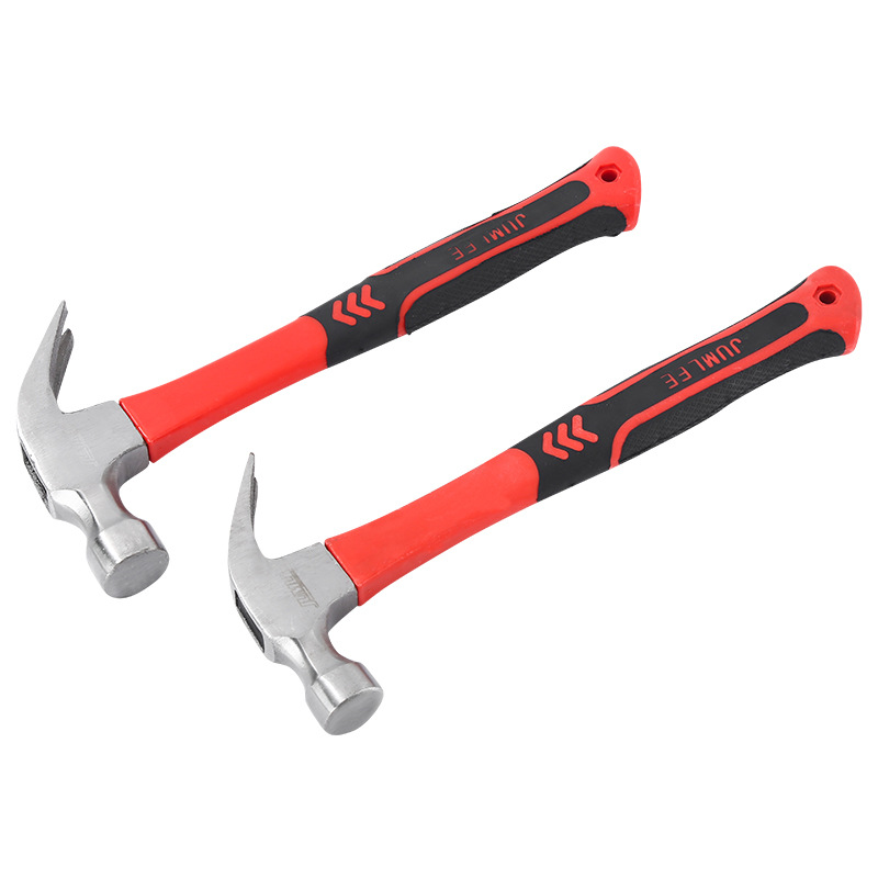 JUMLEE多功能羊角锤 实心羊角锤迷你橡胶锤子 碳钢起钉锤铁锤