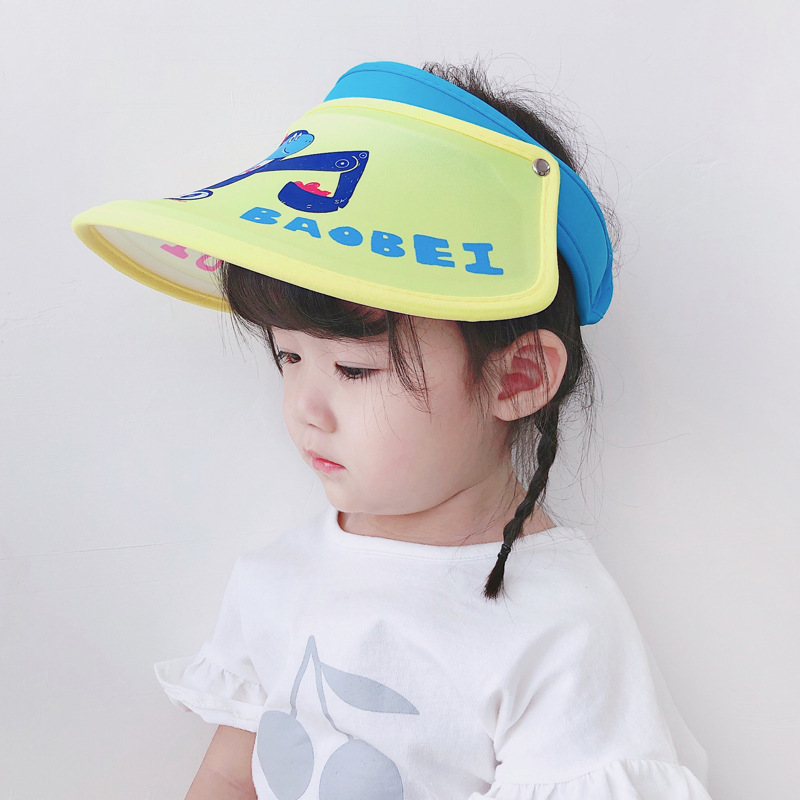 Children's summer sun protection, sun protection and UV protection hollow cap, adjustable cartoon sun cap for boys and girls, primary school students details Picture