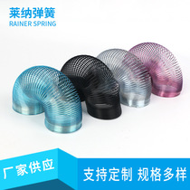 American Slinky spring metal rainbow ring will go down the stairs of the toy spring silver stock