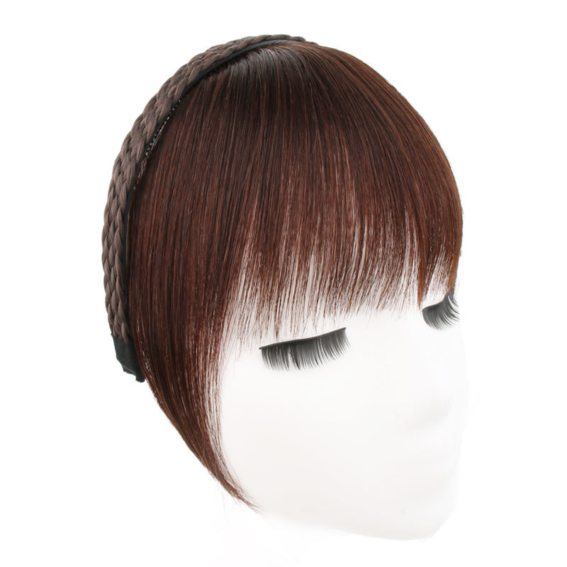 Fake bangs, double braid headbands, real bangs, braided braid headbands, beauty and youthful reduction, broken bangs factory wholesale Item Picture