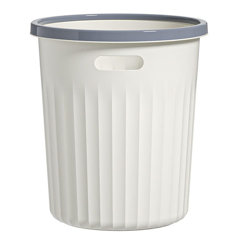 Ins Air Household Trash Bin High Appearance Level Kitchen Large Trash Bin Simple Toilet Toilet Pressure Ring Paper Basket Item Picture