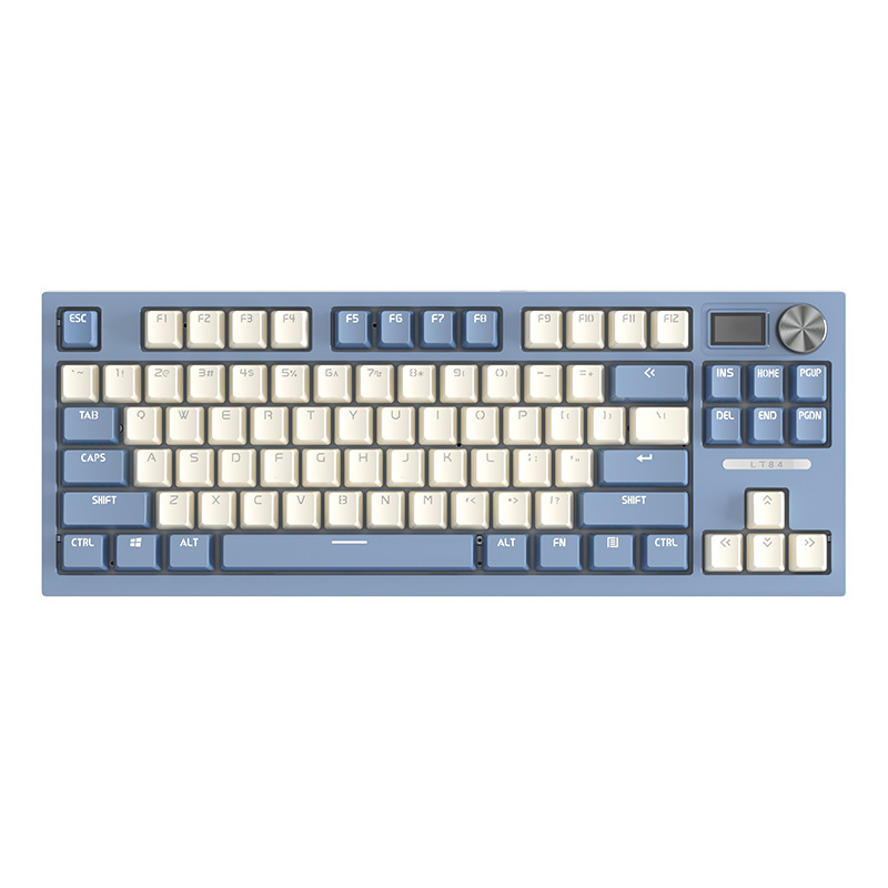 Wolf Road Lt84 Three-Mode Rgb Bluetooth 2.4G Wired Light Display Diy Mechanical Keyboard Sea And Air Mechanical Axis Item Picture