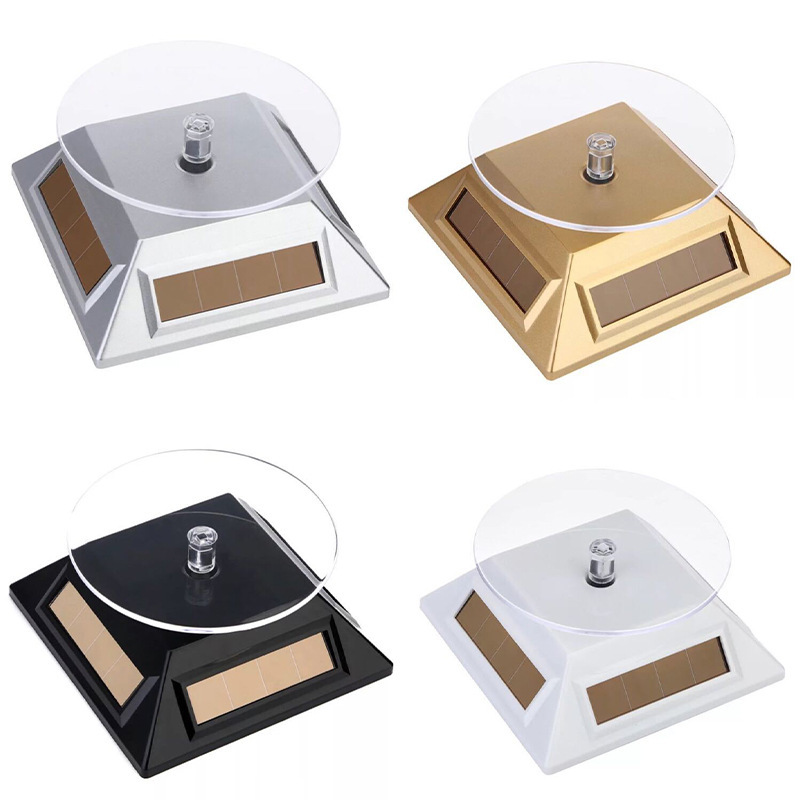 Solar Rotating Display Stand Rotating Base Dual-Purpose Live Shooting Photography Short Video Decoration Item Picture