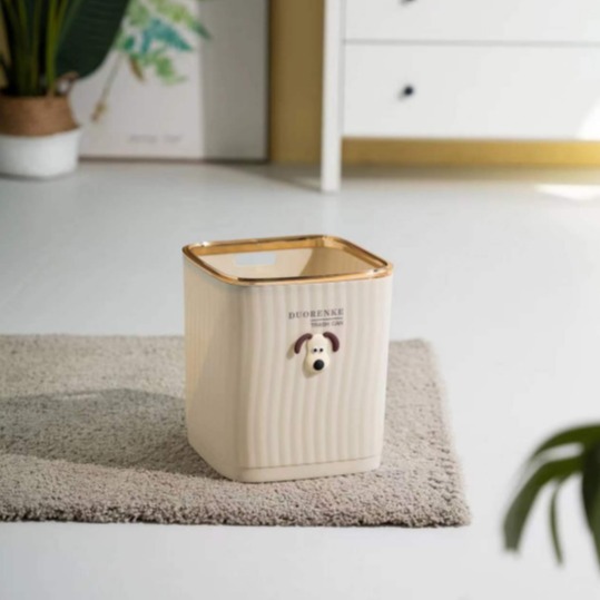Household living room foot-operated trash can with lid, large-capacity, kitchen and bathroom household, high appearance level foot-operated flip lid bucket details Picture