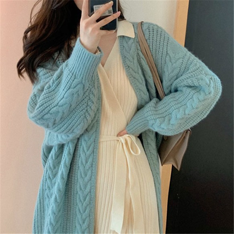 A new cross-border long-sleeved knitted cardigan with a laid-back style and a tweed sweater for women's wear in the autumn of 2022 Application Scenario