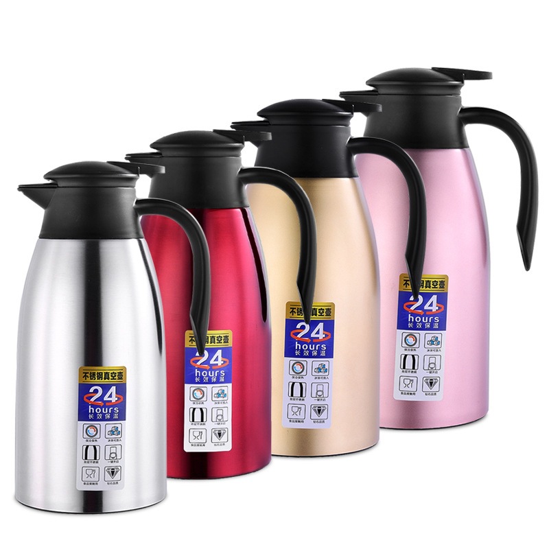 304 Stainless Steel Vacuum Insulated Kettle Household Double-Layer Hot Kettle European Warm Water Bottle Hotel Welcome Coffee Pot Item Picture