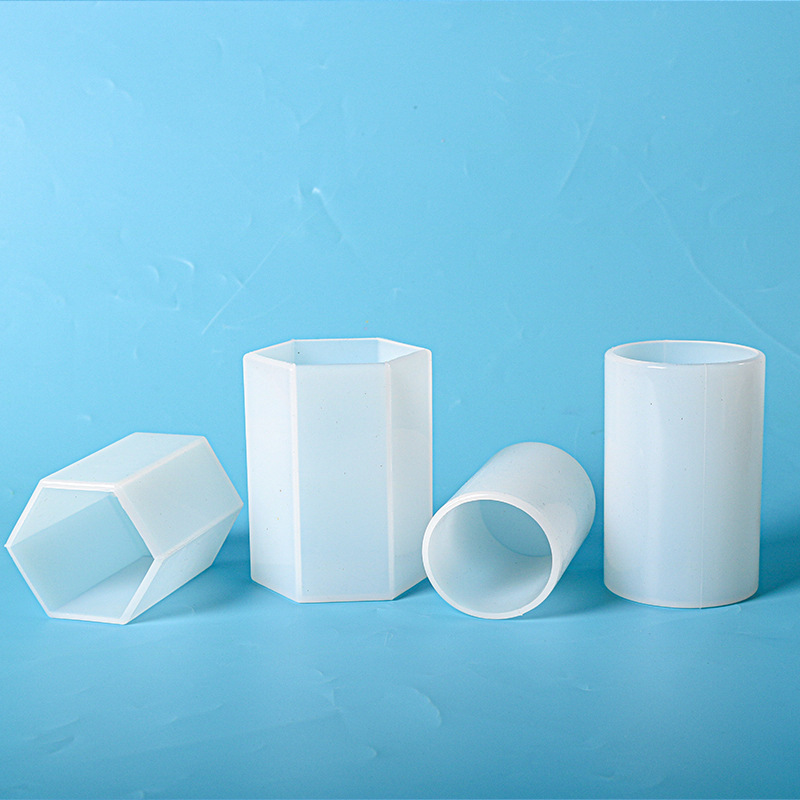 Cross-border diy handmade candle silicone mold, hexagonal cylindrical resin mold, decorative item, epoxy resin mold Specification image