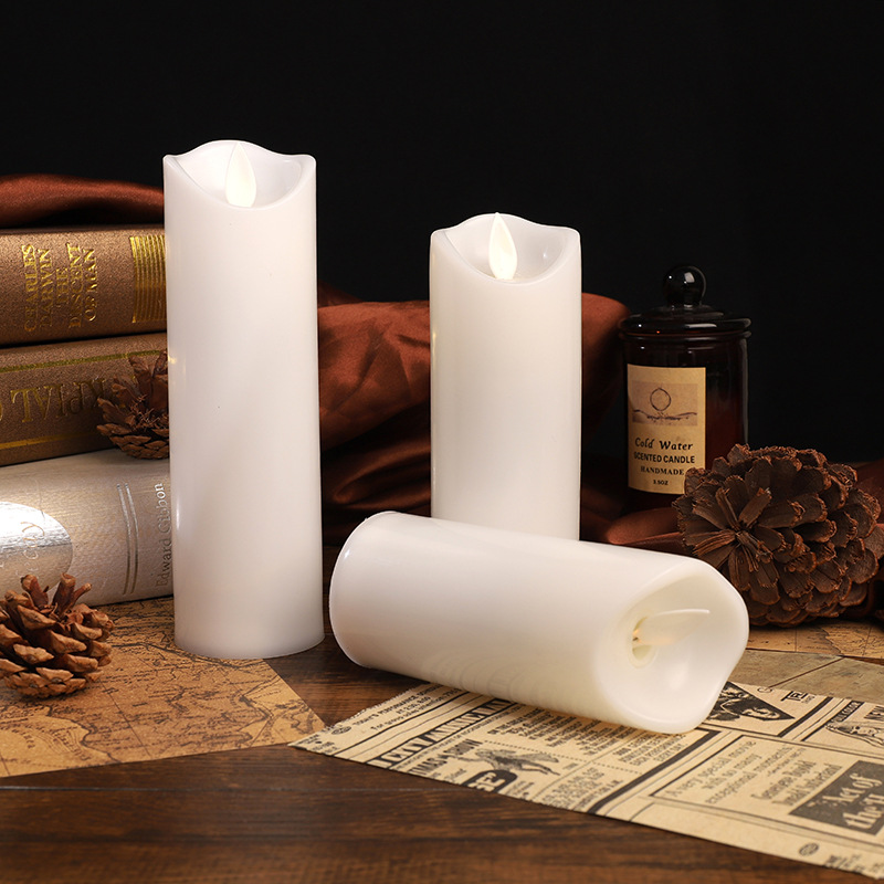 2024 The New Warm Yellow Electronic Candle Lamp Decoration Simulates The Fake Candle Romantic Confession Performance Decorative Small Candle Flame