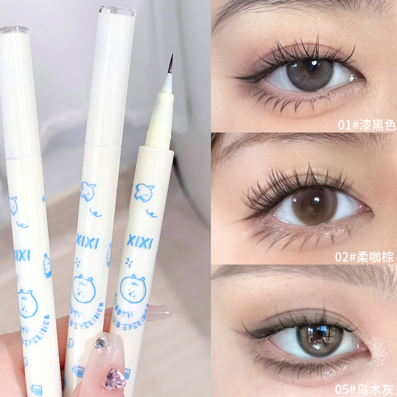 Xixi Bear Soft Crepe Smooth Eyeliner Very Fine Non-Smudging Natural Silky Outline To Easy To Use Color Application Scenario