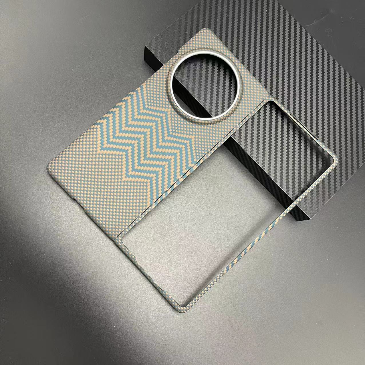 Adecuado para huawei mate70rs extraordinario master kevlar funda de teléfono con succión magnética 70rs funda de fibra de carbono 600D Specification image