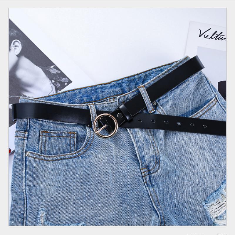 腰带女士真皮牛皮复古时尚皮带女圆扣头裤带批发女士皮带新款