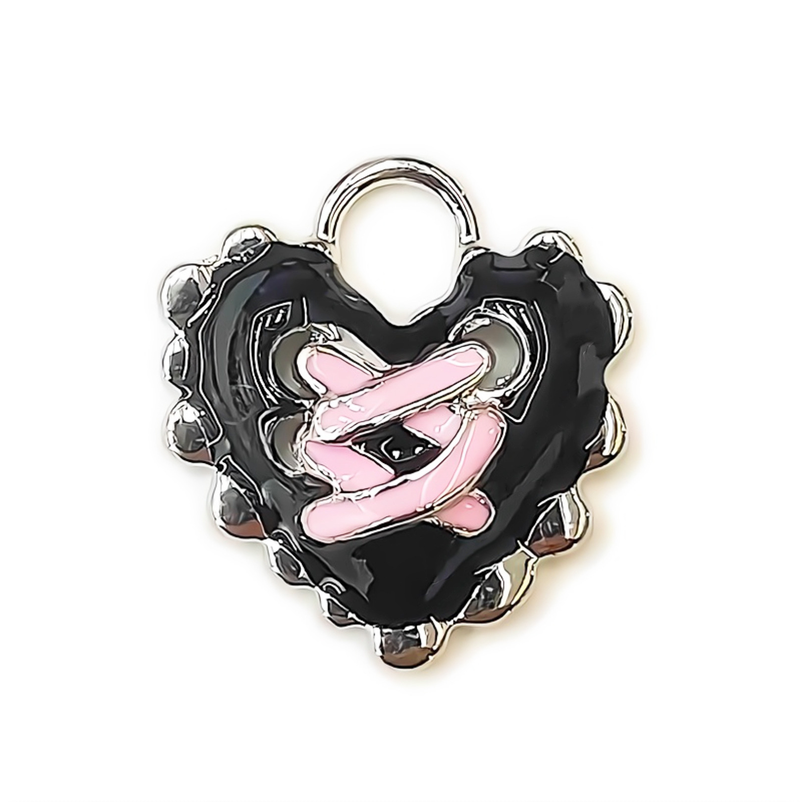 22*20Mm Sweet Cool Hip Hop Y2k Spice Girl Style Niche Retro Drop Glaze Love Necklace Accessories Feminine Exaggeration full figure
