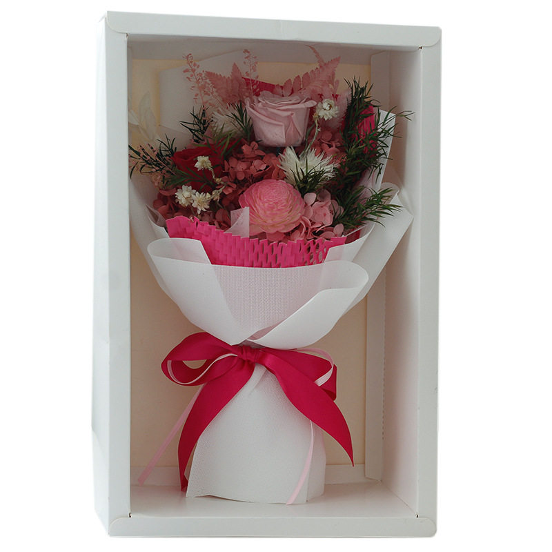 Mother's Day Gift Dried Flower Bouquet Girl Gift Wholesale Wedding Rose Eternal Flower Bouquet Finished Premium Sense Item Picture