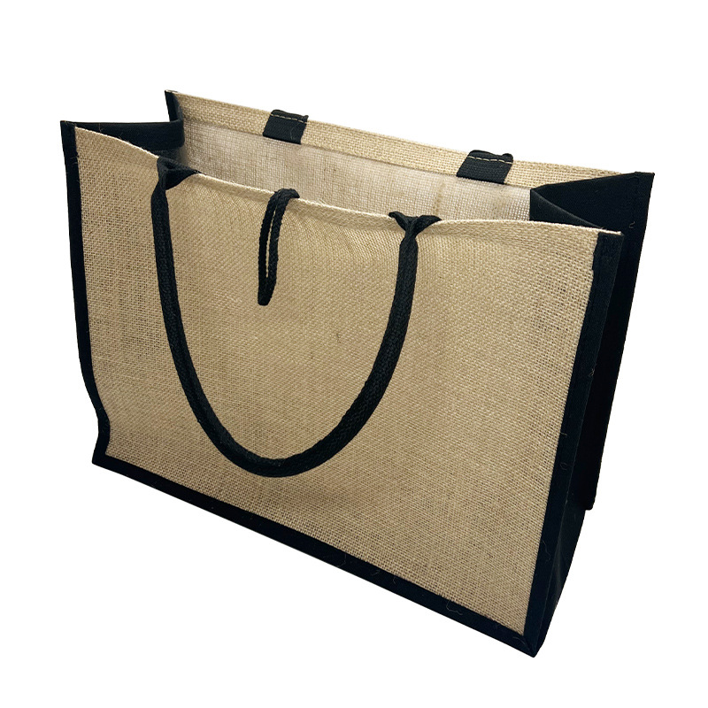 Simple Non-Printing Linen Tote Bag Jute Hand Bill Shoulder Bag Can Print Logo Cotton Linen Canvas Environmental Shopping Bag Item Picture