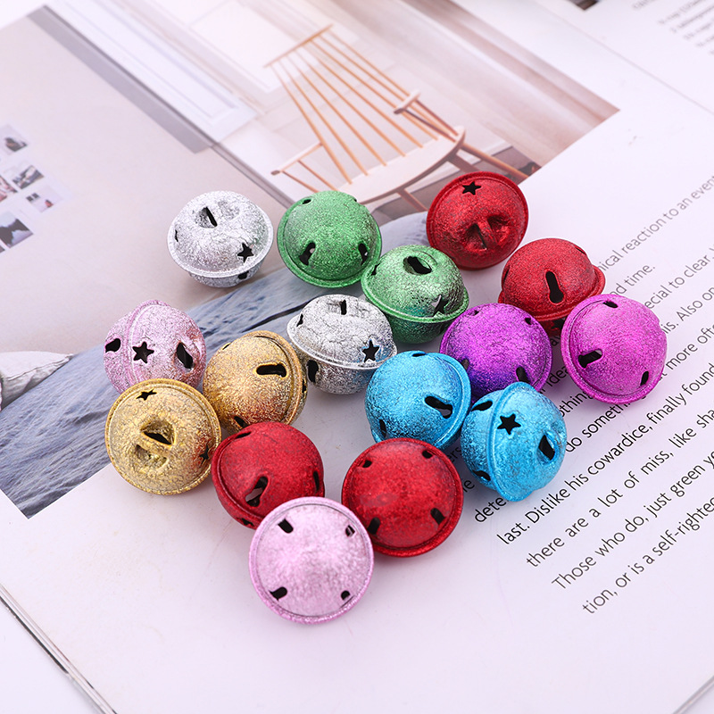 创意真空镀彩色铃铛直供 圣诞饰品宠物铃铛 五星铜铃 厂家批发