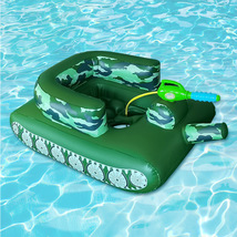跨境新款 水上充气喷水坦克儿童喷水车 泳池戏水座圈喷水坦克