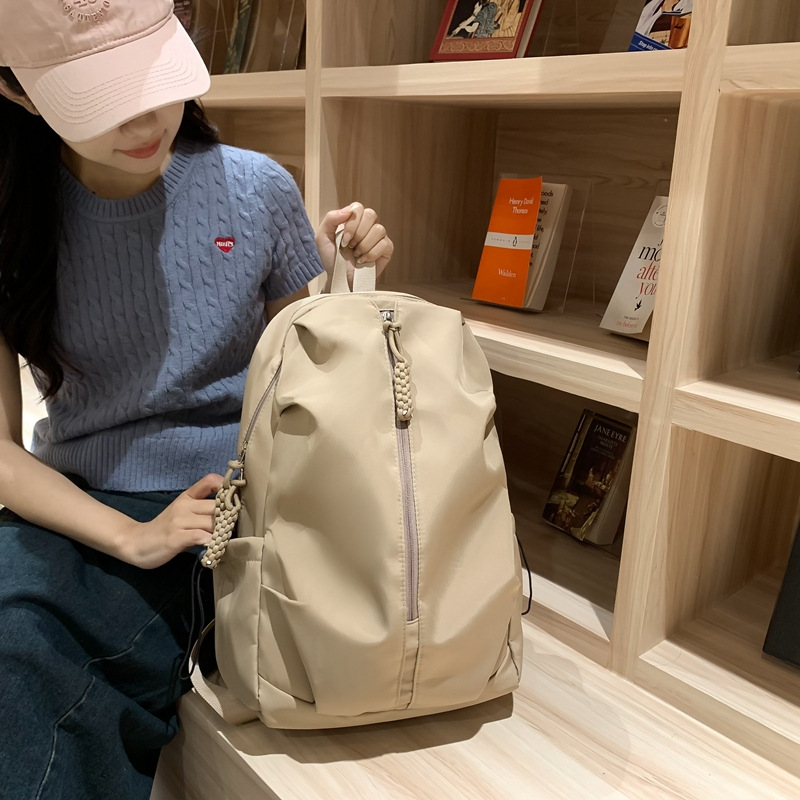 Wholesale of large-capacity schoolbags for men, women, high school and college students, simple cross-border leisure sports backpacks and travel backpacks Specification image