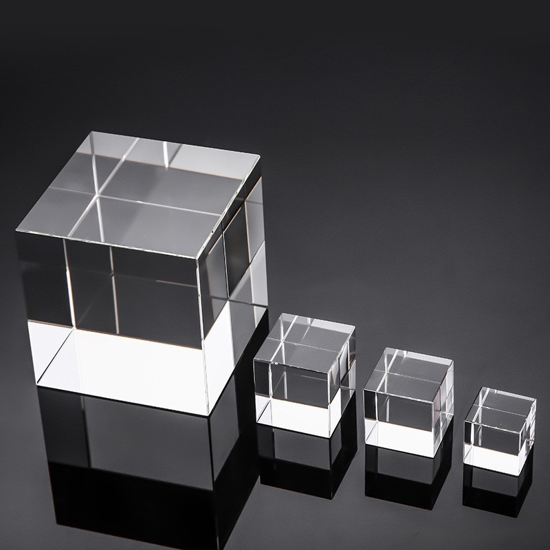 Crystal Trophy Medal K9 Square Cylinder Clear Embryo Logo Custom Cube Cube Shaped Base Carved Inside