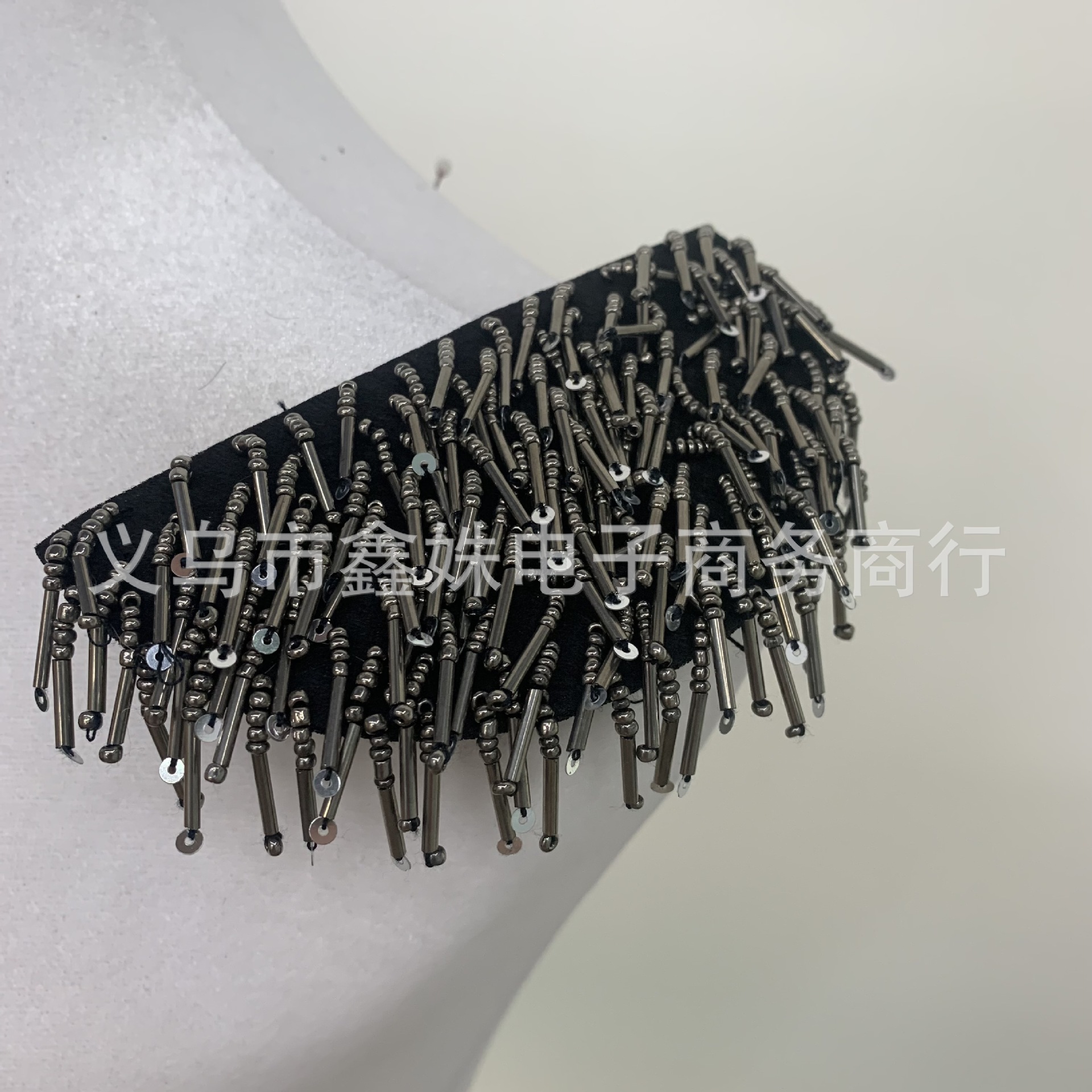 diy handcrafted beaded tassel epaulets, heavy-duty hanging beads, clothing accessories details Picture