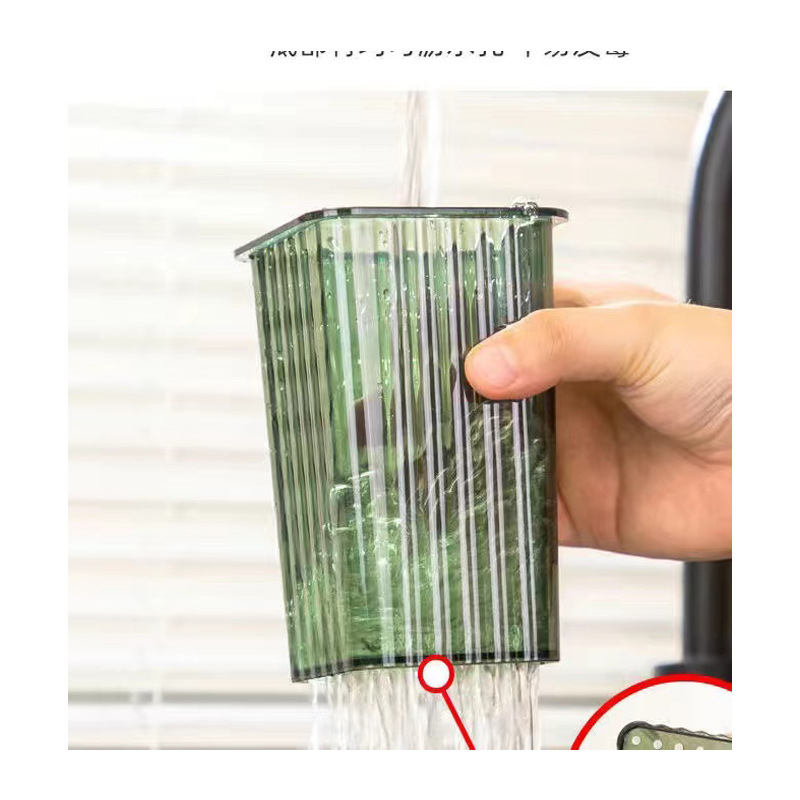 轻奢PET高档筷子收纳筒防霉家用沥水北欧筷桶筷笼接水盘配件