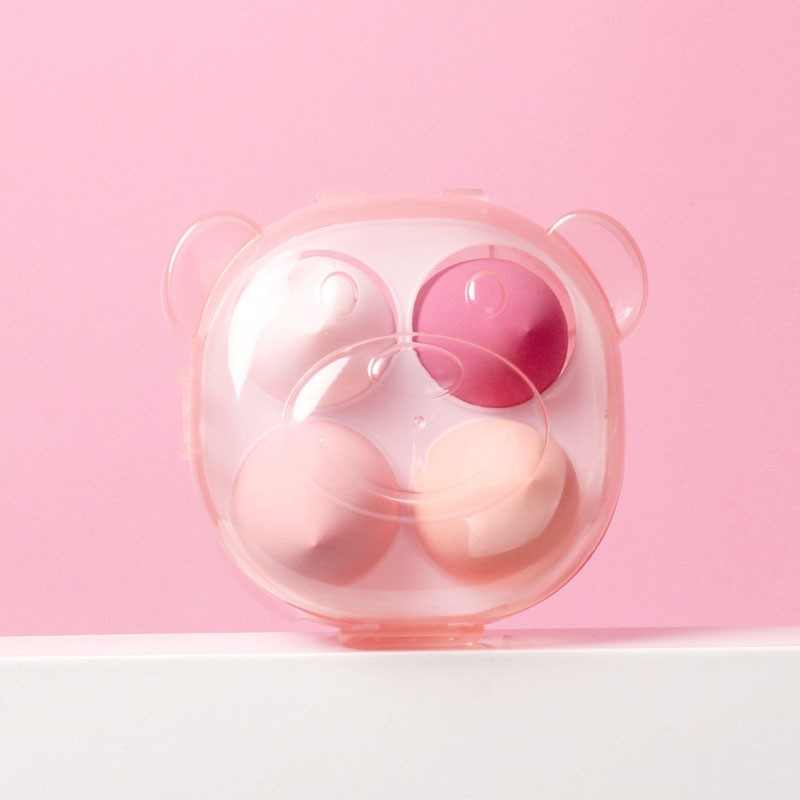 Explosive Bear Box Beauty Makeup Egg Super Soft Set Powder Puff Dry And Wet Makeup Egg Wholesale Factory Direct Supply Specification drawing