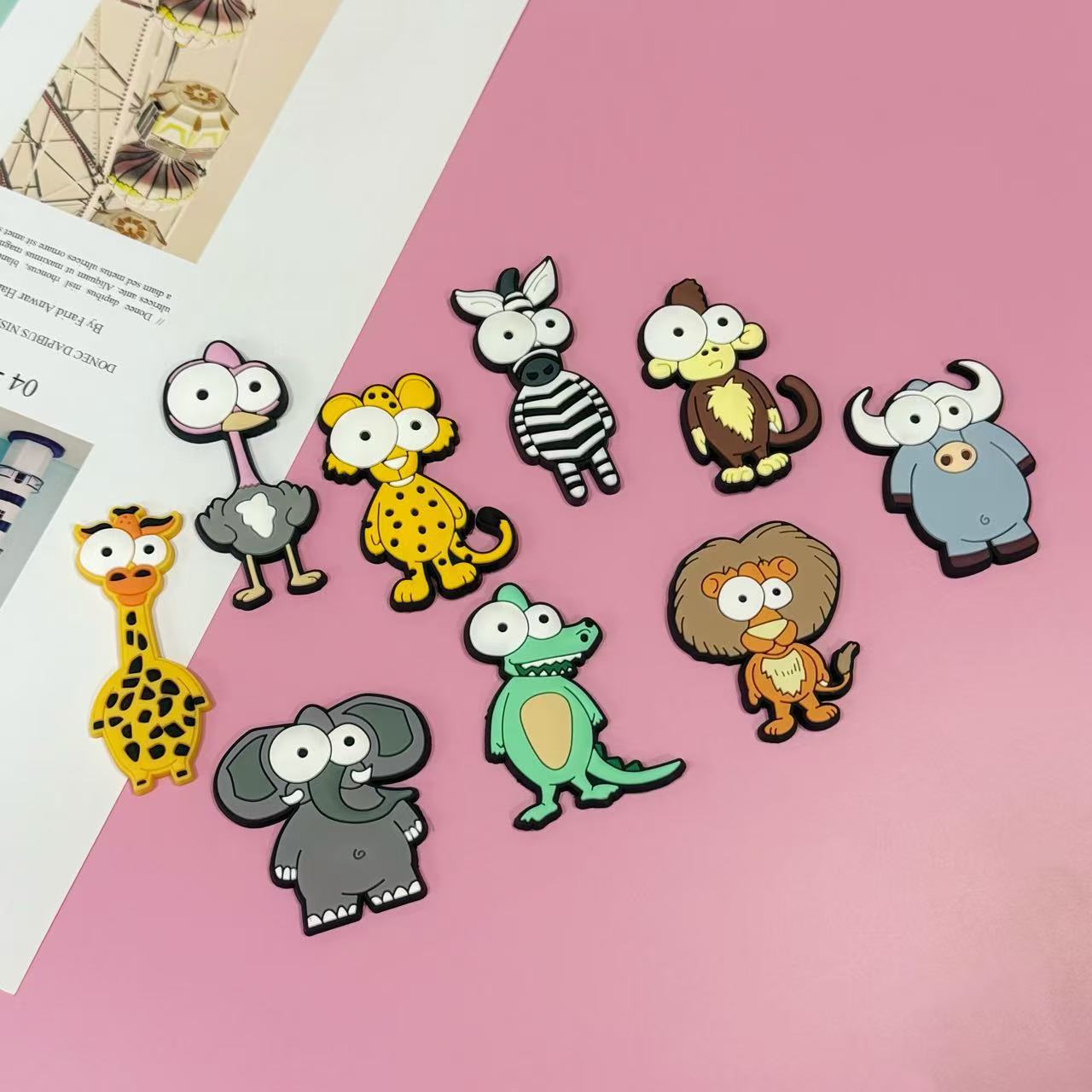 Customized PVC soft rubber cartoon Christmas series magnetic fridge magnets for the festival Specification image