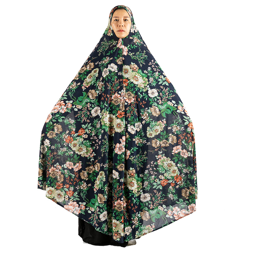 Factory Cross-Border Line Hot Sales Of Muslim Women In The Middle East And America Printed Headscarf Xl-6Xl Code Application Scenario