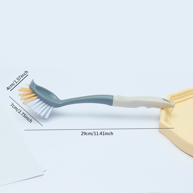 Plastic pot brush with spatula, dishwashing brush, hanging type, non-stick oil, long-handled pot brush, stove brush, cleaning brush recommended Application Scenario