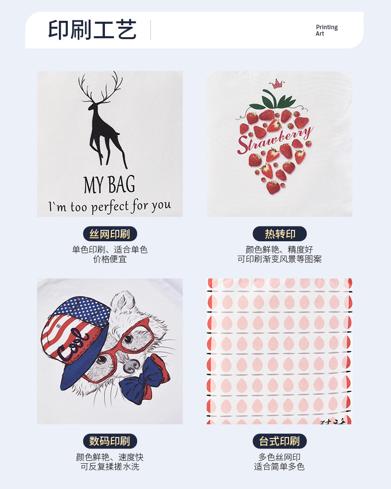 Blank Hand Canvas Bag High-Grade Student Shopping Single Shoulder Canvas Bag Pattern Advertising Cotton Bag Printing Logo Application Scenario