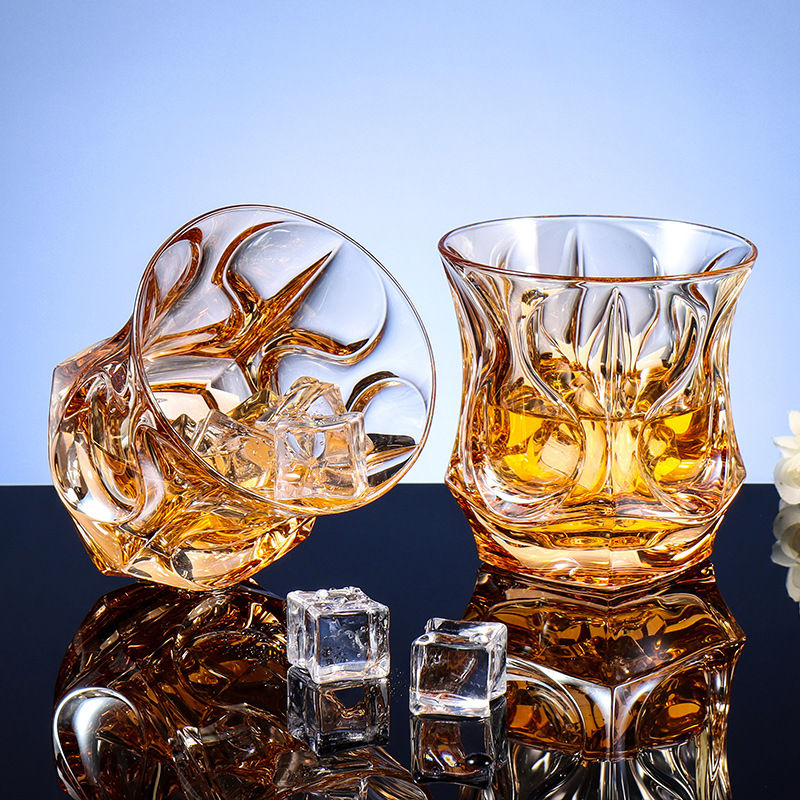 whisky crystal glass beercups thickening color威士忌水晶杯加厚洋酒杯炫彩 图