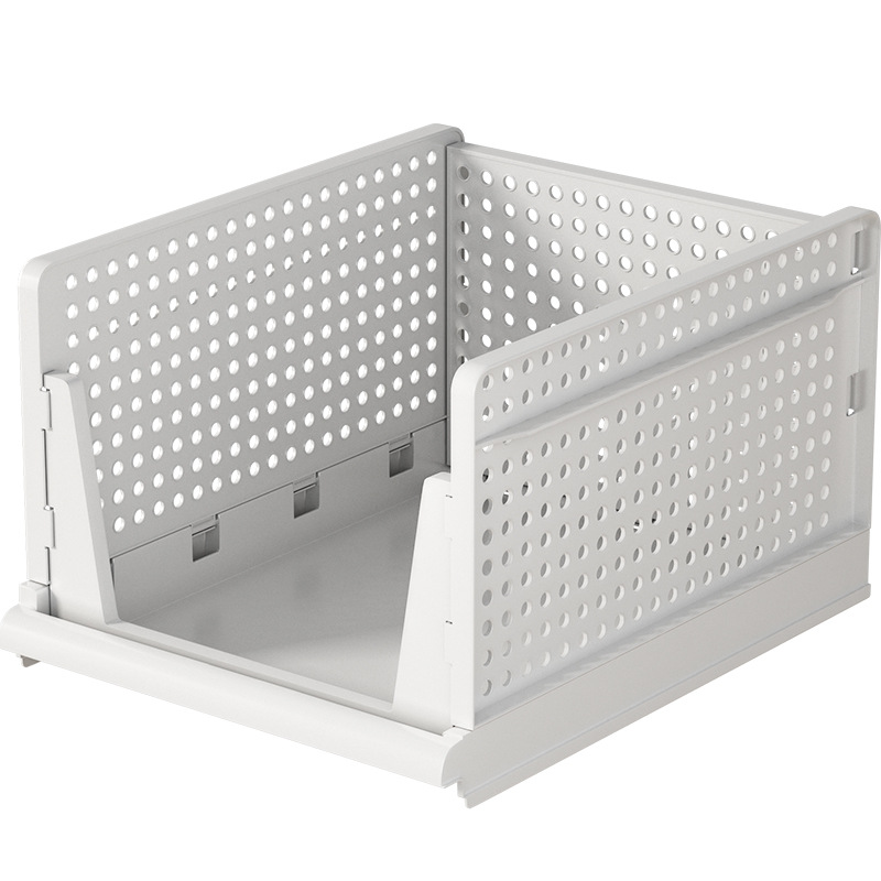 Folding drawer type clothes storage basket pull-out type can be stacked storage basket wardrobe layer arrangement bedroom storage box Item Picture