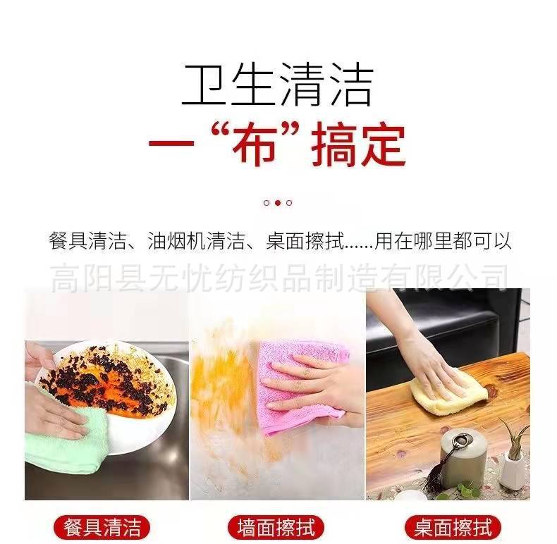 Genuine oilli, factory direct sales, wood fiber dishwashing cloths that do not stick to oil, wholesale household water-absorbing and non-shedding Specification image