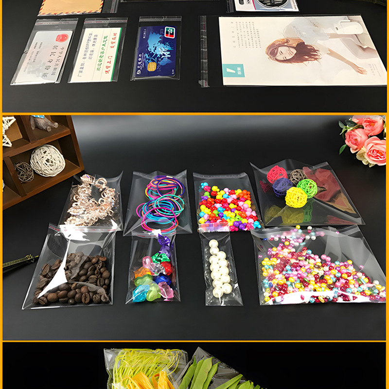 Opp Bag Transparent Bag Clothing Packaging Jewelry Bag Jewelry Packaging Opp Self-Adhesive Bag Opp Bag Specification drawing