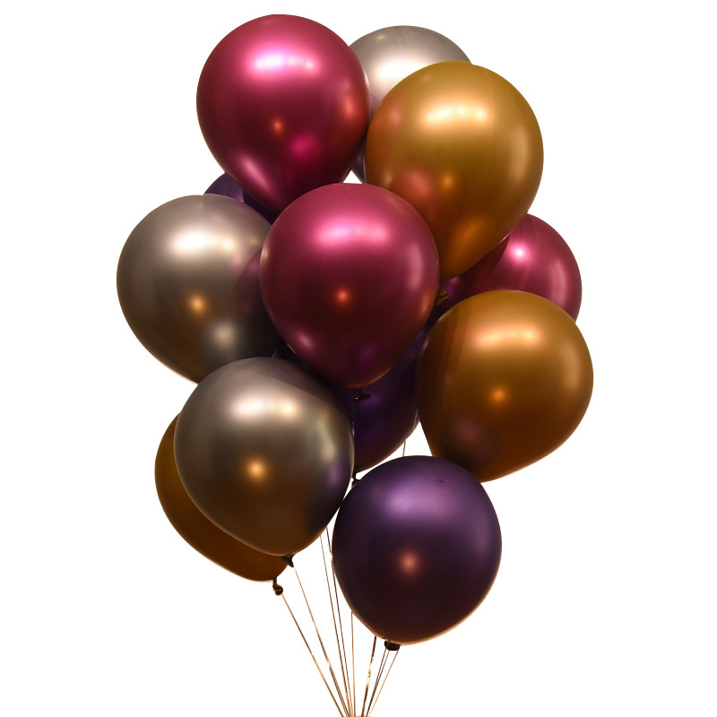 金色气球装饰金属金黄色多款加厚红色结婚生日周岁场景布置金气球详情图4