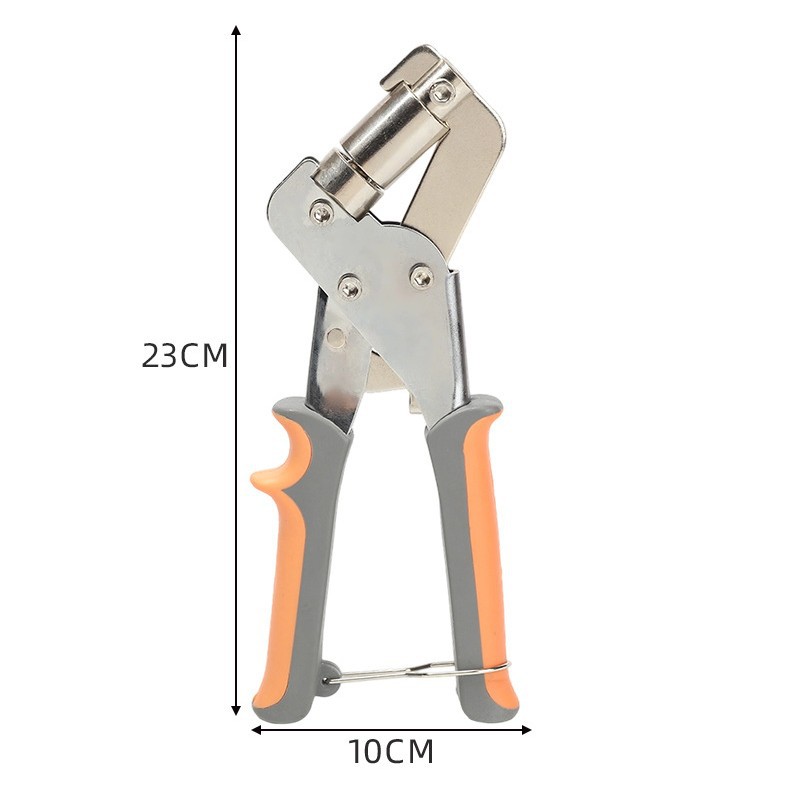 Manual air eye pliers, advertising tarpaulin button press machine tools, portable hole puncher, poster photo, chicken eye button pliers details Picture