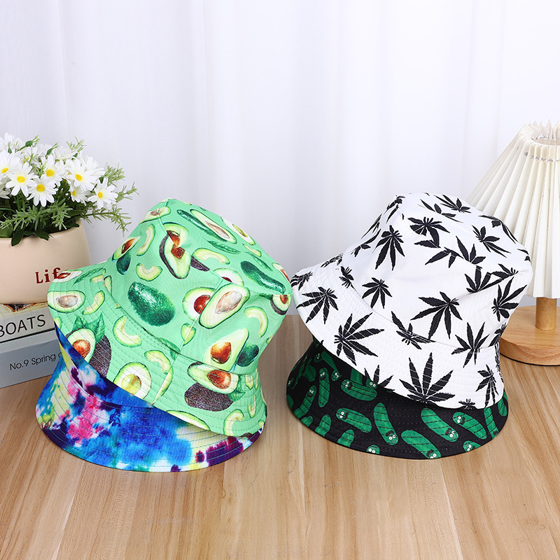 New Fisherman Hat New Printed Children's Hat Boys And Girls Outdoor Everything With Fruit Pattern Personality Sunscreen Basin Hat details Picture
